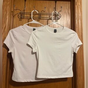 SHEIN Classic White Short Sleeve Top Bundle